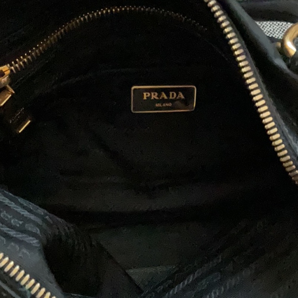 Prada Black and Gold Women's Shoulder Bag - Picture 8 of 9
